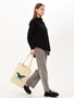 Zoozie Bags 1094 Bolso de Mano de Algodón Color Crema 35x40x8 cm